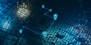 GPS tracker map navigation pins on the map navigation technology mapping capital road 3d illustration Single vehicle tracker install